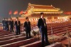 2009年9月29日,北京,天安门旁边临时观礼台上的安保人员.jpg