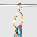 麦宝隆 北欧风超厚多用衣架 S形围巾丝巾领带挂架 0614