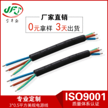 電源線延長線3芯 H05RN-F燈串燈頭線 美規電源線加工3*0.5平方