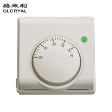 機械溫控器地暖房間器旋鈕式空調控制面板帶指示燈器