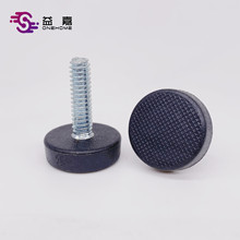 止滑調節腳直徑22mm  格子紋防滑腳 尼龍可調腳 花紋家具塑膠配件
