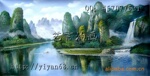 DX-FJ0245 批发手绘中国桂林山水风景油画