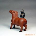 特价【马上封候】宜兴紫砂雕塑,茶玩,茶宠紫砂工艺品