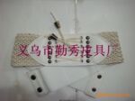 经典简约款!四季百搭 V字纹路 女士针扣真皮细编织腰带B012浅咖