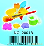 沙滩玩具,7件套沙滩车。2001B