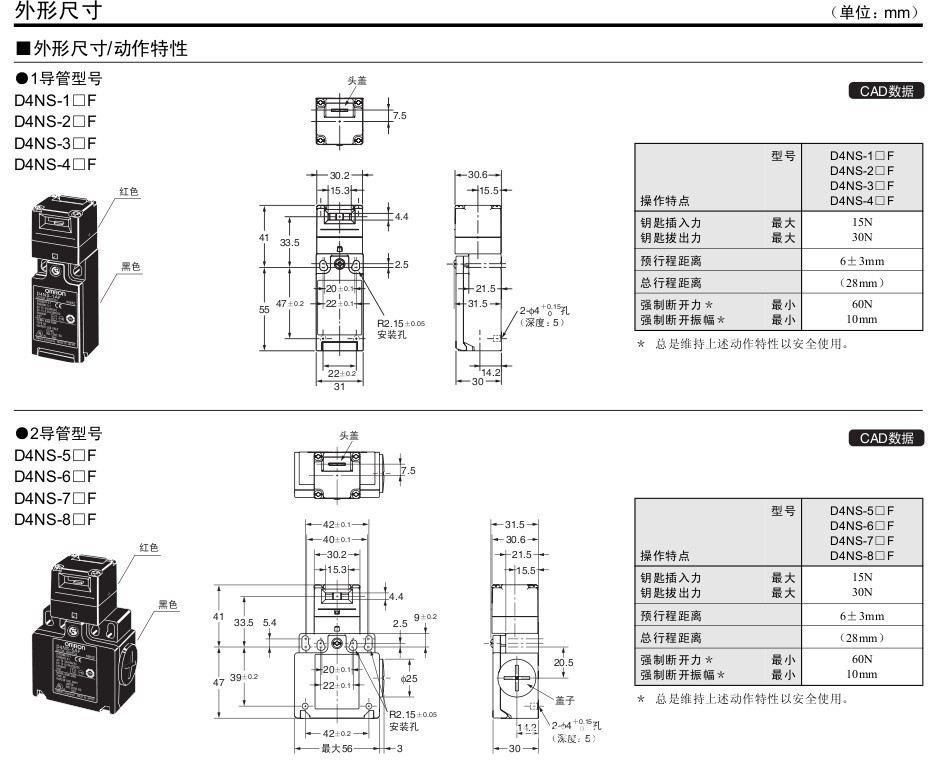 供应欧姆龙小型安全门开关d4ns-4df【图】