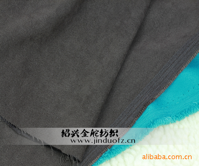 韩国绒97%涤纶3%氨纶弹力磨毛布