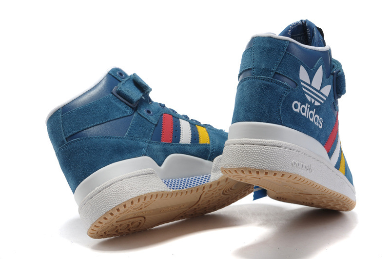 2012热卖新款adidas forum大三叶草男女高帮板鞋情侣鞋 兰彩 230.