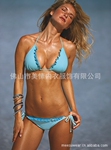 批发供应各式连体女式蓝色聚拢泳衣