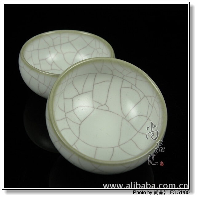 厦门汝窑茶具批发 汝窑月白釉金丝铁线茶具套装 普洱茶具图片_3