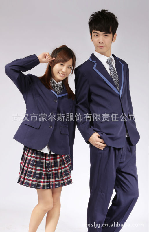 2014新款学生礼服校服套装 西装校服订做 英伦风格校服批发