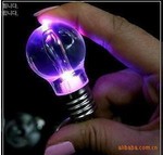 【新奇特創意】七彩發光燈泡手機鏈手機掛件