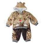 批发冬季服装 宝宝加厚棉衣套装 帅气老虎造型棉外套X25(1-3岁