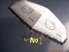 【雨伞批发/韩版】莲花牌晴雨伞五折电镍碰志弯勾雨伞