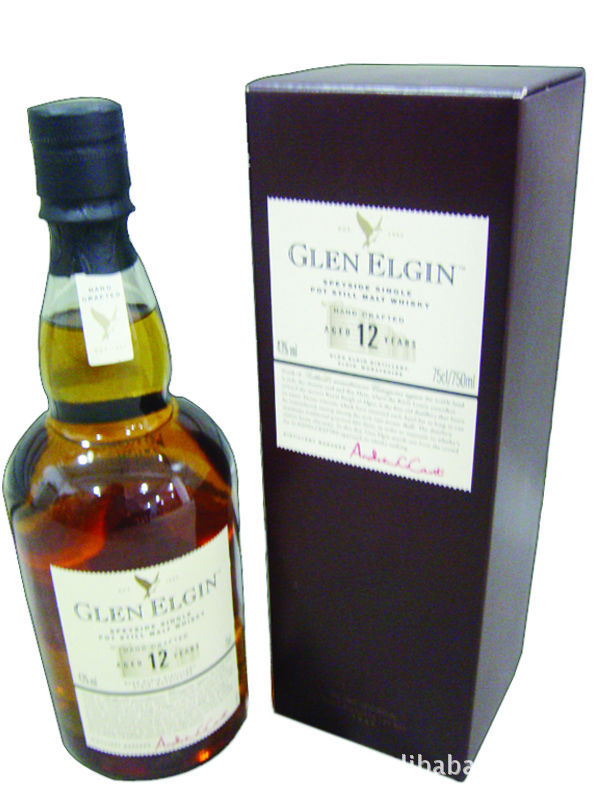 进口洋酒批发 格兰爱琴12年纯麦威士忌 glen elgin 12years