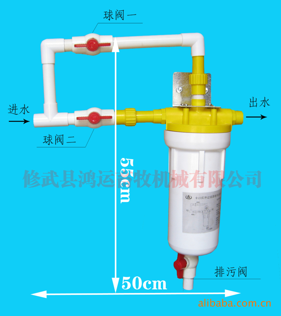 养殖专用 自动反冲洗排污 Φ25反冲过滤器 自来水过滤器