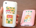 批发1元商品 韩国热销 手机装饰贴1贴2用可擦屏幕反复使用2g