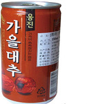 【畅销中国】供应纯天然 韩国进口食品 熊津大枣汁饮料180ml