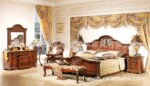 供应:XY-3016 简欧 卧房家具&床1.8M(直背床)、床头柜、衣柜