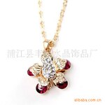 伊泰莲娜 镶钻女式花瓣 丽晶项链 75249