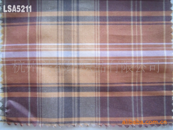 LSA5211色织丝棉格60%棉40%丝12mm114cm