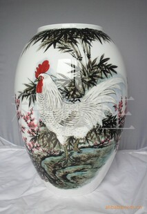 孙新水作品:一叫千门万户开大号鸡缸,中国陶瓷艺术大师作品