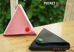 日韩流行七彩糖果色创意三角型零钱钥匙收纳功能包 35g 混批代销