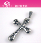 供应订单超过数万的精美图案吊坠 全光面镂空十字架吊坠