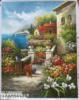 高质量手绘油画 地中海 花园景 酒店装饰油画 山水画 工程配画