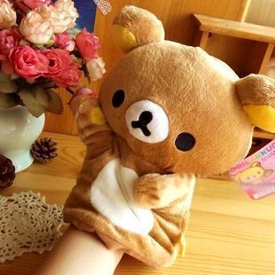 正版rilakkuma轻松小熊手偶 轻松熊 松弛熊 懒懒熊
