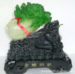 高档树脂玻璃钢工艺品 金蟾纳财 精美摆饰品 (墨玉)