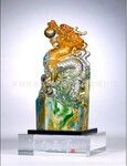 供应 琉璃商务礼品摆件 龙行天下摆件 龙腾笔筒 宝龙聚福摆件(图)
