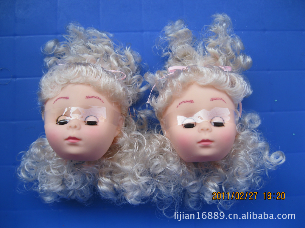 批发定制高仿真搪胶芭比娃娃公仔玩具 美容美发店学徒练习模型头图片