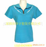 供应2011夏季新款纯棉女式翻领T恤批发