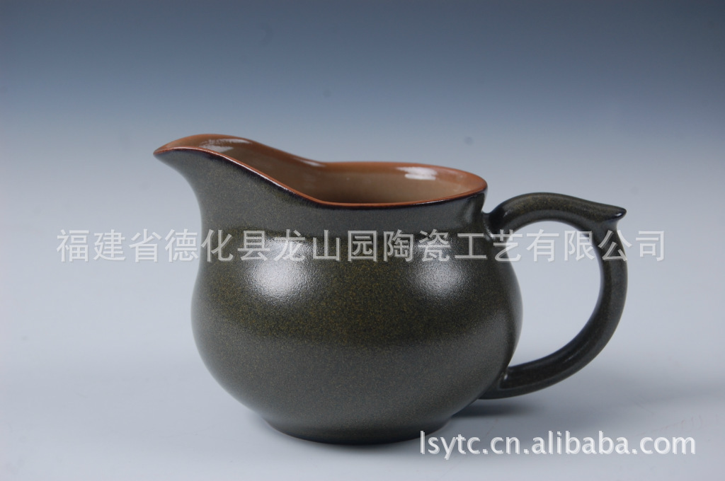 廠家直銷茶器 茶葉沫 橄欖綠 茶具公道杯 精品茶具