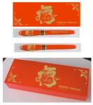 万里制笔厂红瓷笔中国红笔签字笔中国红笔套装现货中国平安红笔