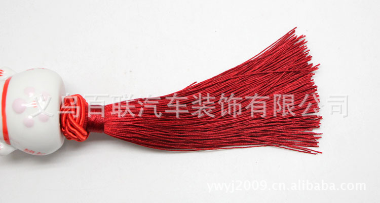 汽车用品,粉色招财猫汽车挂件,骨瓷招财猫汽车挂件,车挂15-2B301