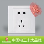 插座i3快速安装钢架系列墙壁插座-五孔插座 中国电工十大品牌