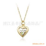 伊泰莲娜 镀香槟金桃心女式项链不褪色74183
