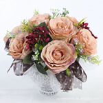 【仿真花品牌直营】YBL-119 绢布仿真花插套装 仿真花批发