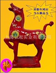 唐三彩精品 中国红 鸿运当头招财马 礼品 工艺品 收藏 装饰