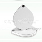 厂家供应 倩碧限量版白色树叶皮革旋转双面化妆镜