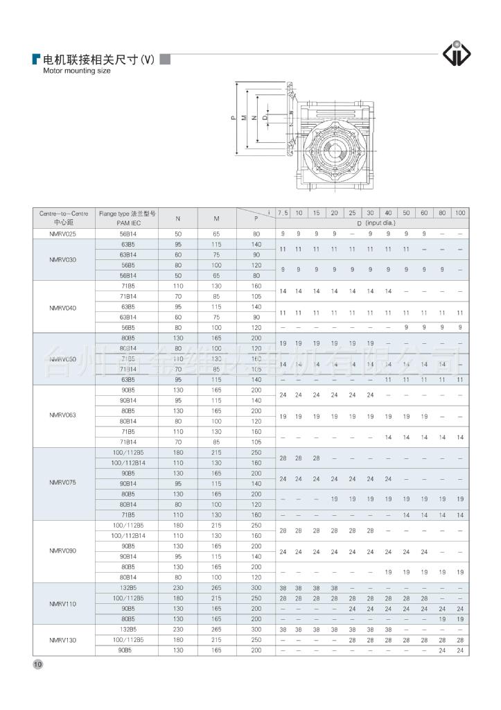 nmrv090蜗轮减速机
