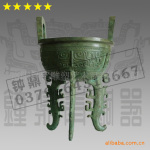 青铜器|仿古青铜器工艺品|商务馈赠|家居摆件|扁足兽面纹圆鼎