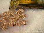 WEWE电镀14K玫瑰金耳钉饰品紫金彩金【经典香版山茶花耳钉】