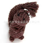 宠物用品批发 绳结玩具 宠怡棉松鼠宠物玩具