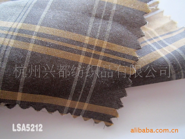 LSA5212色织丝棉格子60%棉40%丝12mm114cm