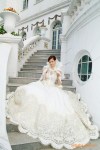 蔡美月婚纱礼服 经典 拖尾 高档婚纱 宫廷 品牌婚纱批发 婚纱定做