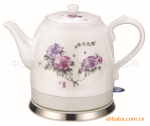 供应顽皮狗陶瓷水壶TC-207型号-国色天香图案1.2L