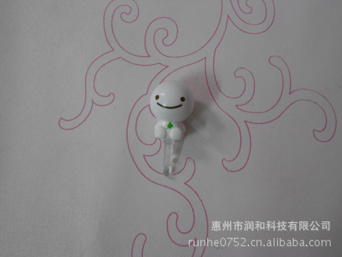 【新款手机饰品】来电闪手机防尘塞 晴天（白）